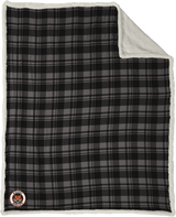 Biggby Bobcats Flannel Sherpa Blanket